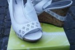 Buty na koturnie białe r.37