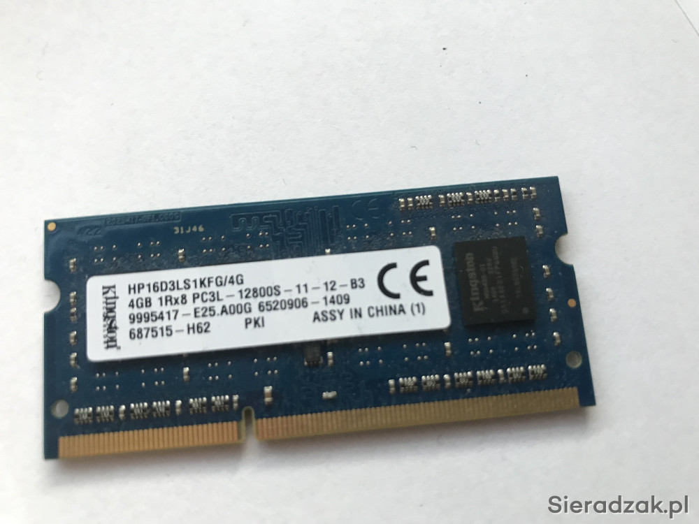 Pamięć RAM DDR3 Kingston HP16D3LS1KFG/4G 4 GB - Sieradzak.pl