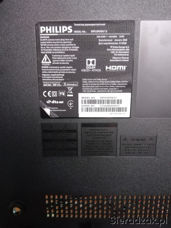 Telewizor Philips 50PUS6554/12 - Sieradzak.pl