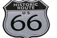 Naklejka 3D Aluminium "Historic Route US 66"