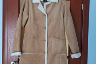 Kożuch damski M 38 płaszczyk skóra