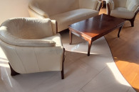 Komplet wypoczynkowy sofa 2 fotele ława