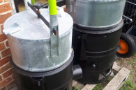 Parnik węglowy ocynkowany 60 L. Nowy