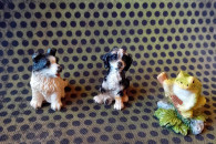 Figurki 2 psy i żaba