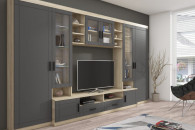 Meblościanka Paris sonoma/grafit 340cm