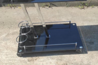 STOLIK BAROWY CZARNE SZKLO