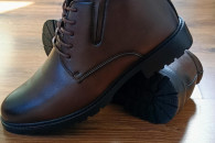 Trzewiki męskie ocieplane czekoladowe. Okazja.