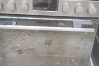 kuchenka gazowo-elktyczna amica srebrna zeliwne