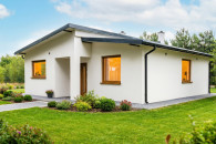 Nowoczesny dom parterowy w stanie deweloperskim