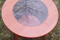 Stolik z szkłem okrągły