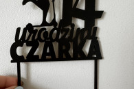 Topper 14 urodziny Czarka hulajnoga