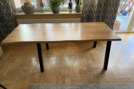 Stół Jysk dąb/czarny Skovlunde 90x160 dostawka