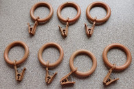 Żabka z kółkiem karnisza drewnianego 7szt Nowe