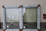 Okno 2 stronny kolor Orzech