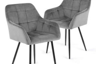 Krzesła tapicerowane Flamingo szare, wygodne,