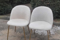 KRZESŁA FUTERKO ZLOTE NOGI