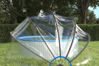 Kopuła na basen, okrągła, 406x203 cm, PVC