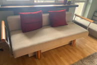 Kanapa ecru rozkładana