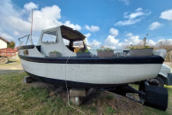 Statek jacht kuter rybacki reklama