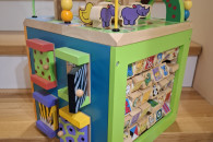 Drewniana kostka edukacyjna