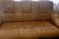 Elegancki Komplet wypoczynkowy 3+1+1 skóra