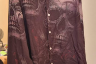 Męska Koszula z Długim Rękawem z Czaszką