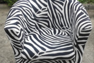 FOTEL KUBEŁKOWY ZEBRA