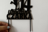 Topper 14 urodziny Czarka hulajnoga