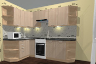 Meble Kuchenne Bordeaux 160 na 250 cm z Blatem