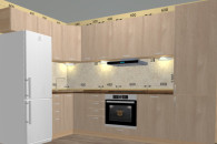 Meble Kuchenne Bordeaux 190 na 310 cm z Blatem