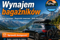 Wynajem boxów dachowych, bagażników rowerowych