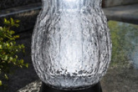 Znicz Solarny Szklany ornament kwiatowy