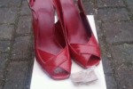 Buty czerwone r.35 wysoki obcas