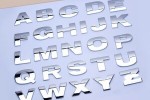 LITERY CYFRY CHROM 3D NAKLEJKI zestaw 200szt